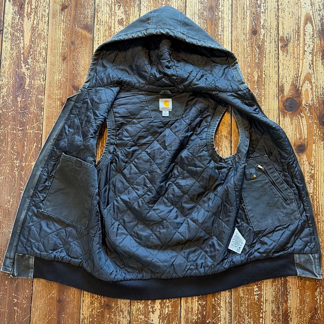 Carhartt フード付きベスト S ダークグレー