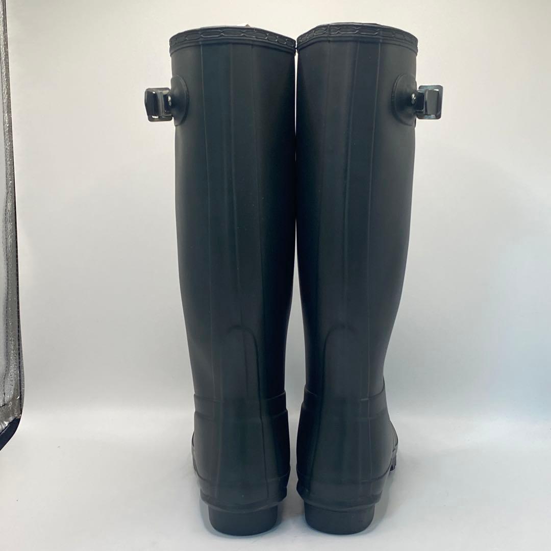 【美品】HUNTER ハンター レインブーツロング ブラック 24cm（UK5）