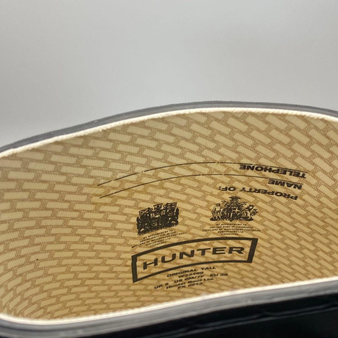 【美品】HUNTER ハンター レインブーツロング ブラック 24cm（UK5）