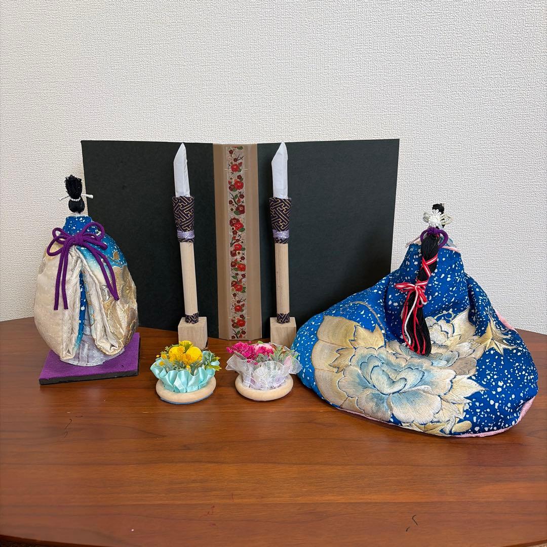 おばぁの手作りおひなさま　立ち雛ふんわりカラー1