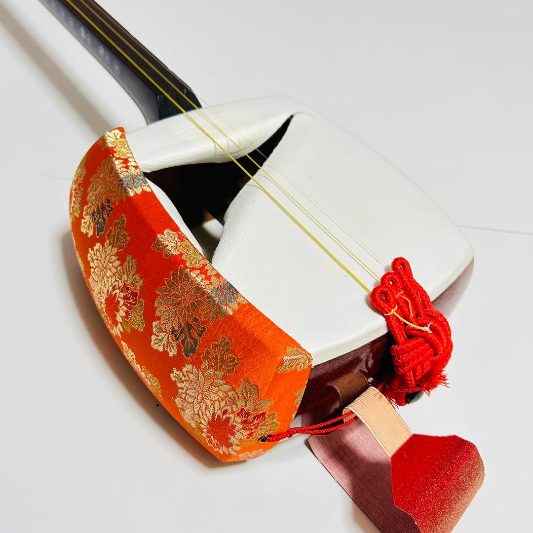 【極美品】高級 津軽三味線 太棹 トチ目 紅木 丸内胴 正寸 プロ仕様 現状品