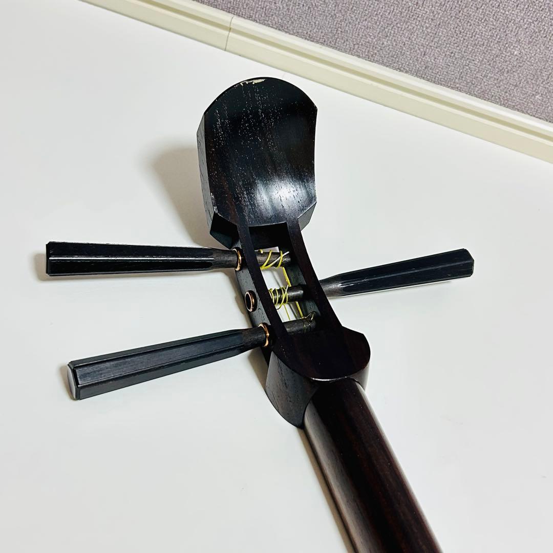 【極美品】高級 津軽三味線 太棹 トチ目 紅木 丸内胴 正寸 プロ仕様 現状品