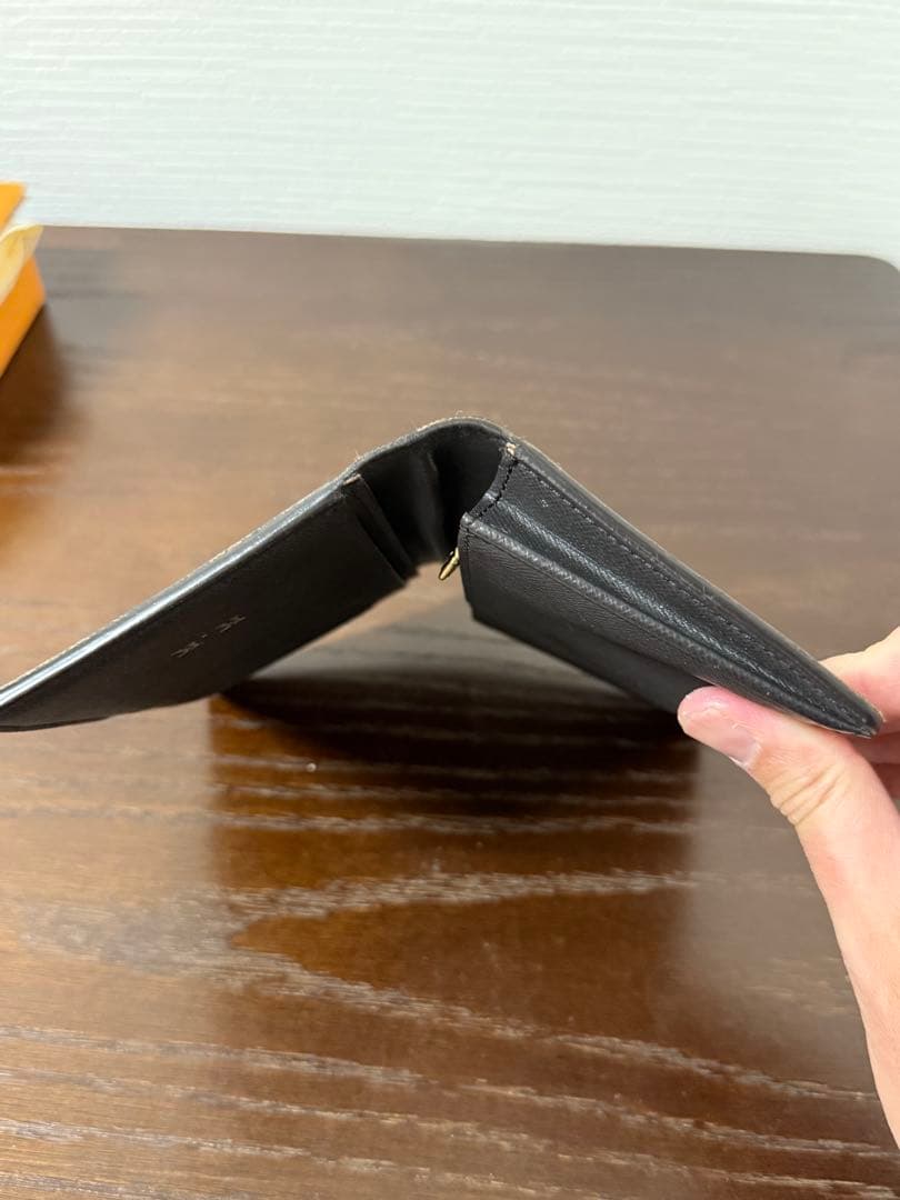 とし【箱・保存袋付】LOUIS VUITTON ダミエ 二つ折り財布