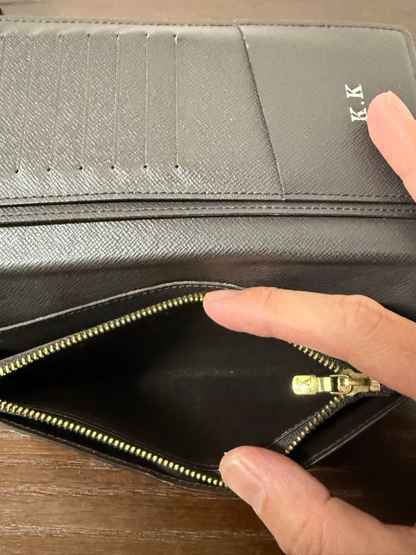とし【箱・保存袋付】LOUIS VUITTON ダミエ 二つ折り財布