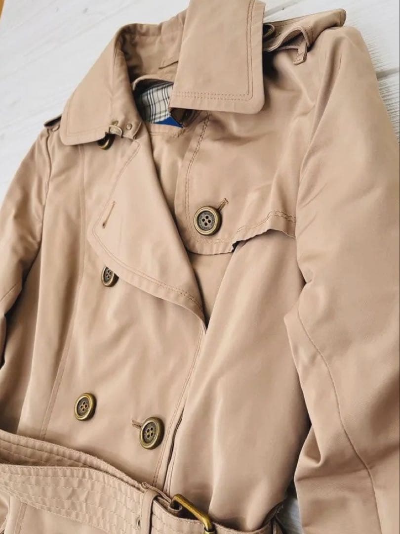 d*9様 BURBERRYバーバリー BLUE LABEL ハーフ丈トレンチコー