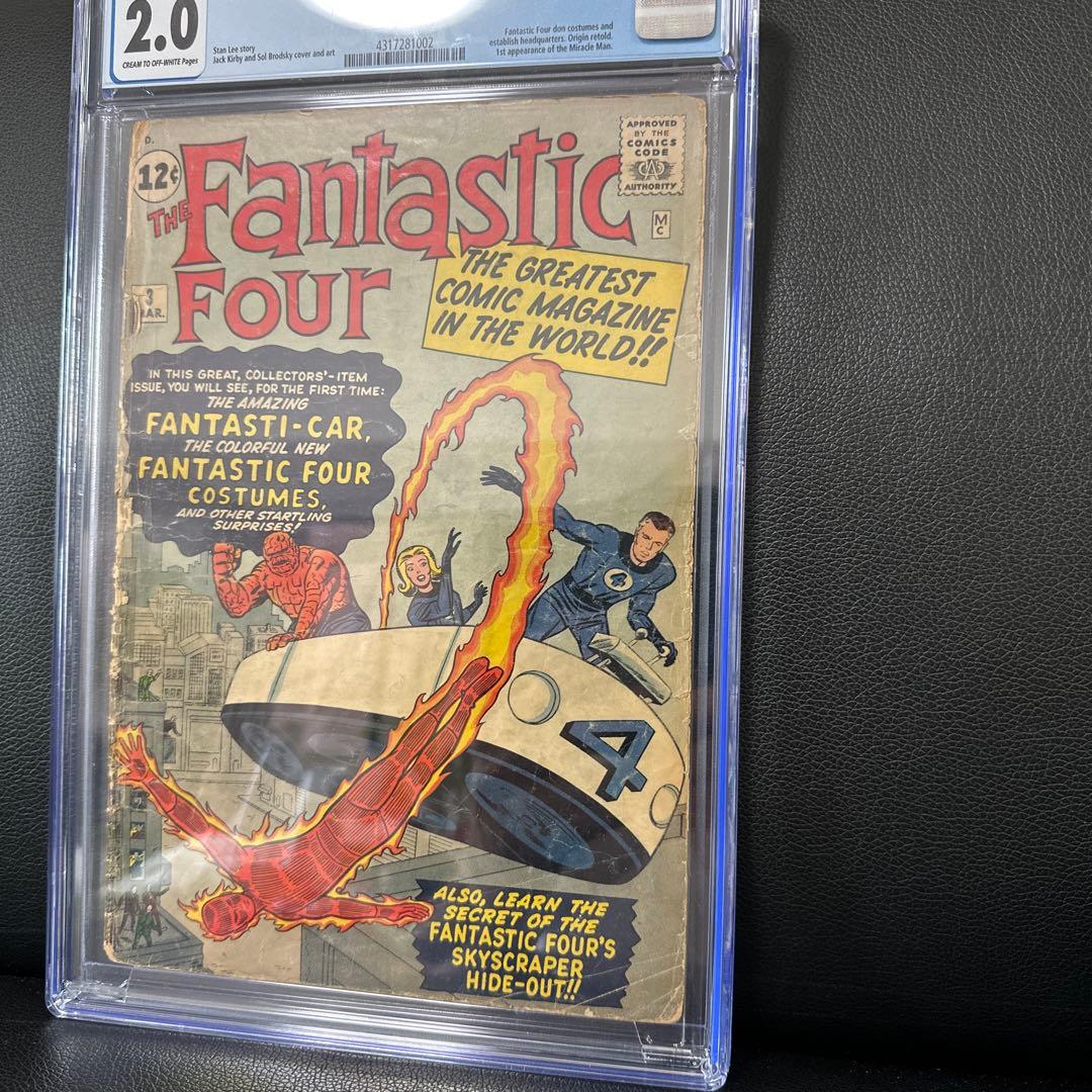 1962年 Fantastic Four #3 CGC 2.0 アメコミ