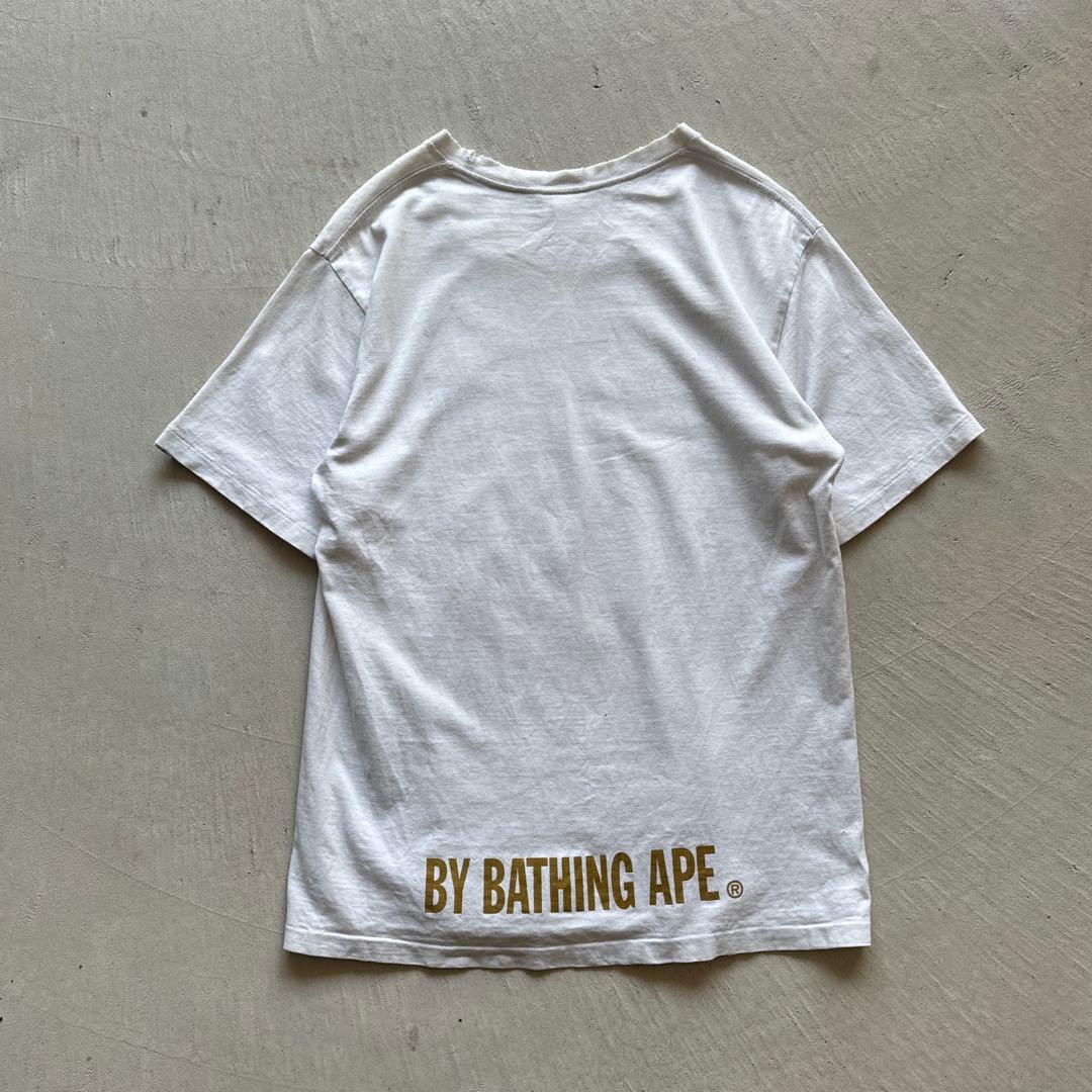 トップス 00s~ a bathing ape gold glitter tee