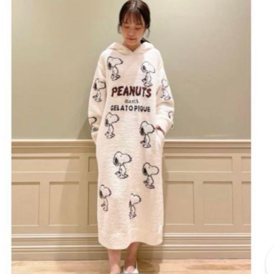 【新品】ジェラートピケ ジャガーワンピース スヌーピー