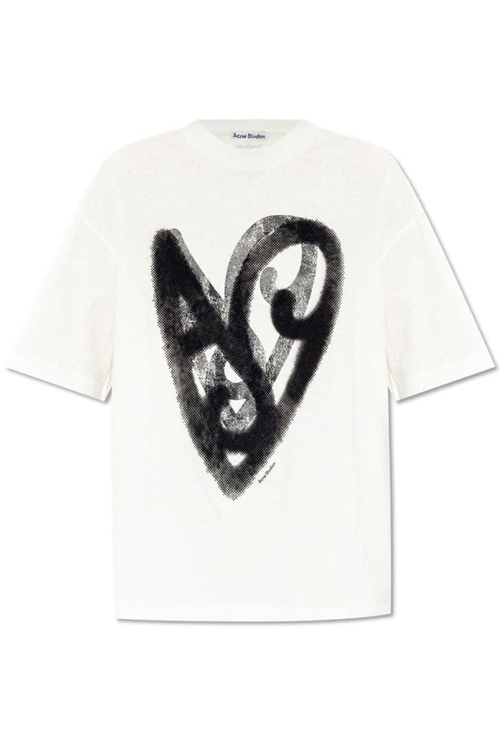 ACNE STUDIOS ハート プリント Tシャツ オプティックホワイトM
