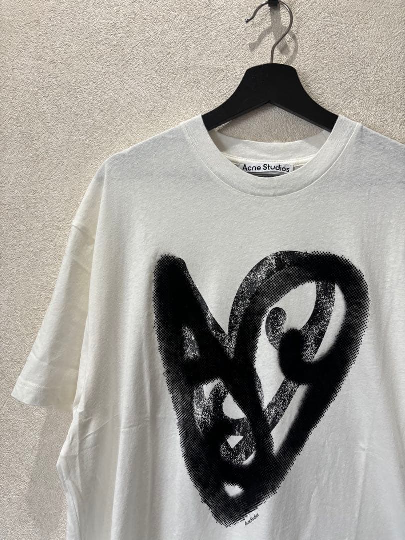 ACNE STUDIOS ハート プリント Tシャツ オプティックホワイトM