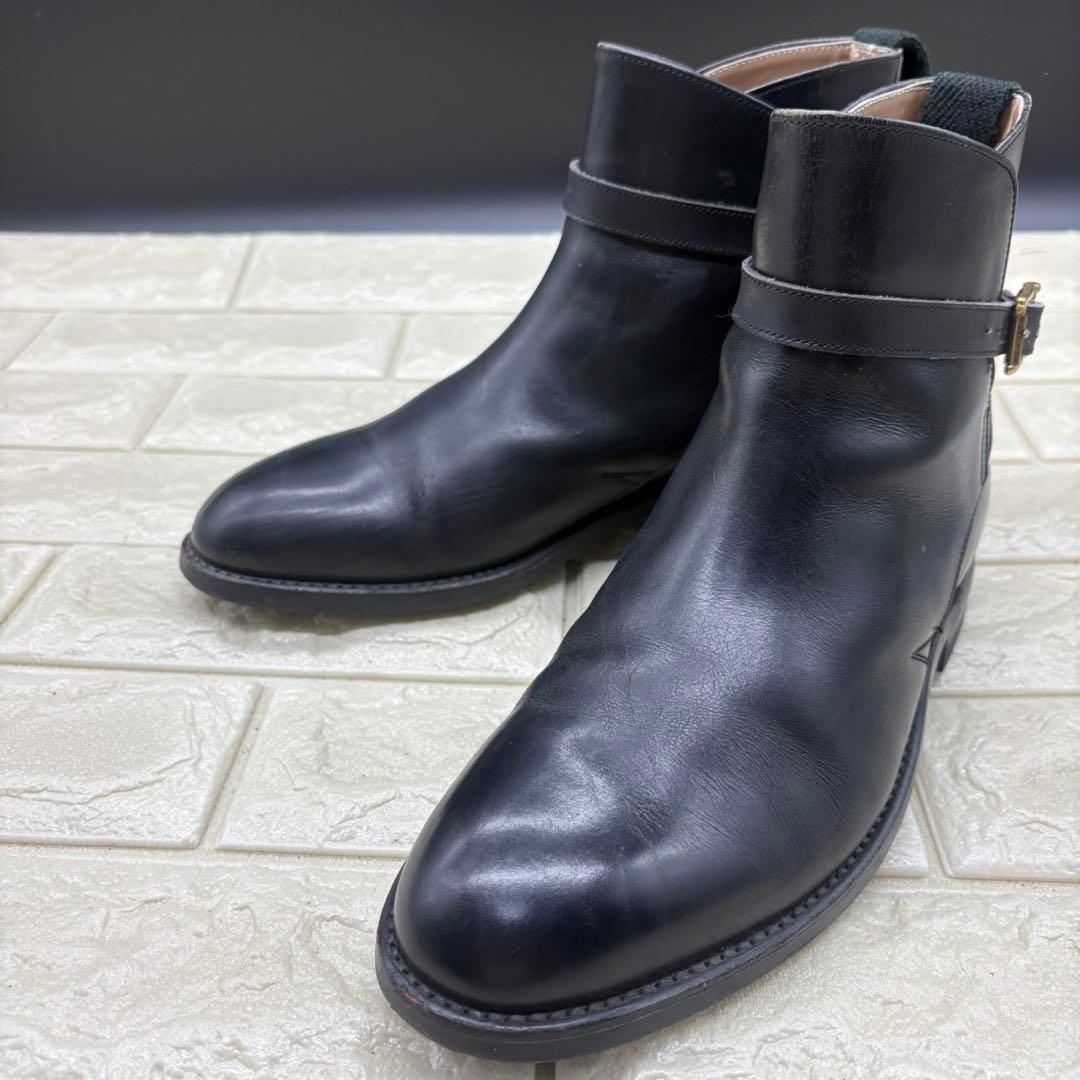 【美品】REGAL リーガル ジョッパーブーツ 24 レザー ブラック ベルト