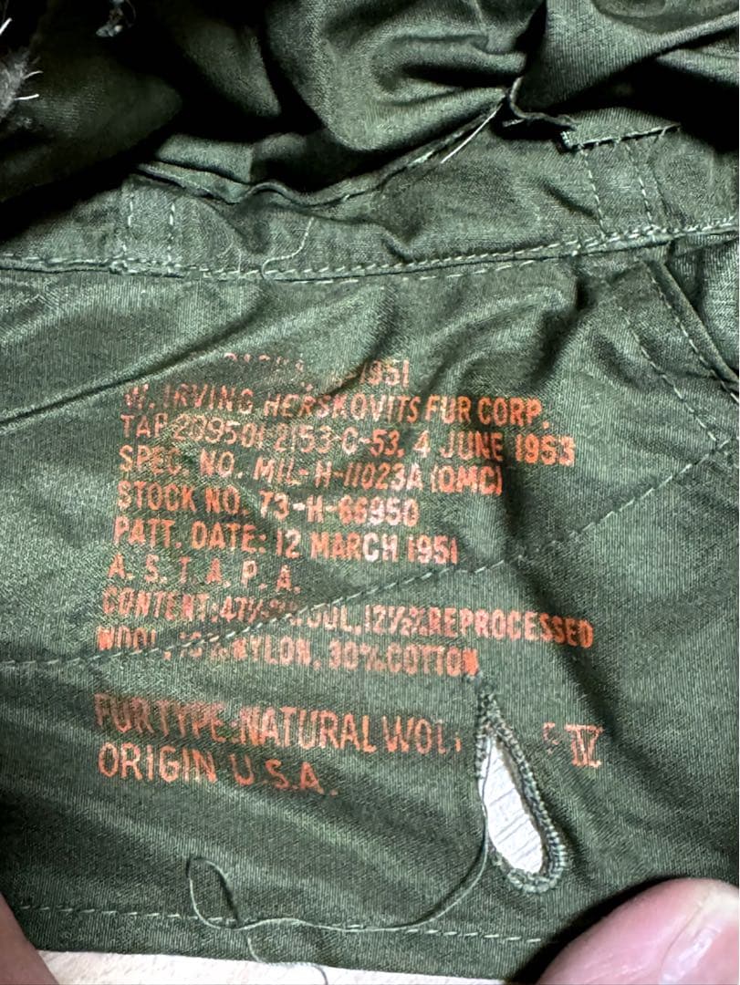 NOS DEADSTOCK M-51 PARKA シェルのみ