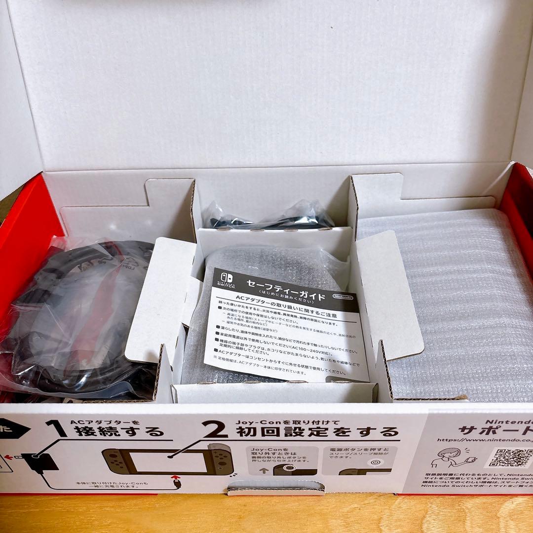 【未使用に近い】 バッテリー強化型 Nintendo Switch 本体 赤青