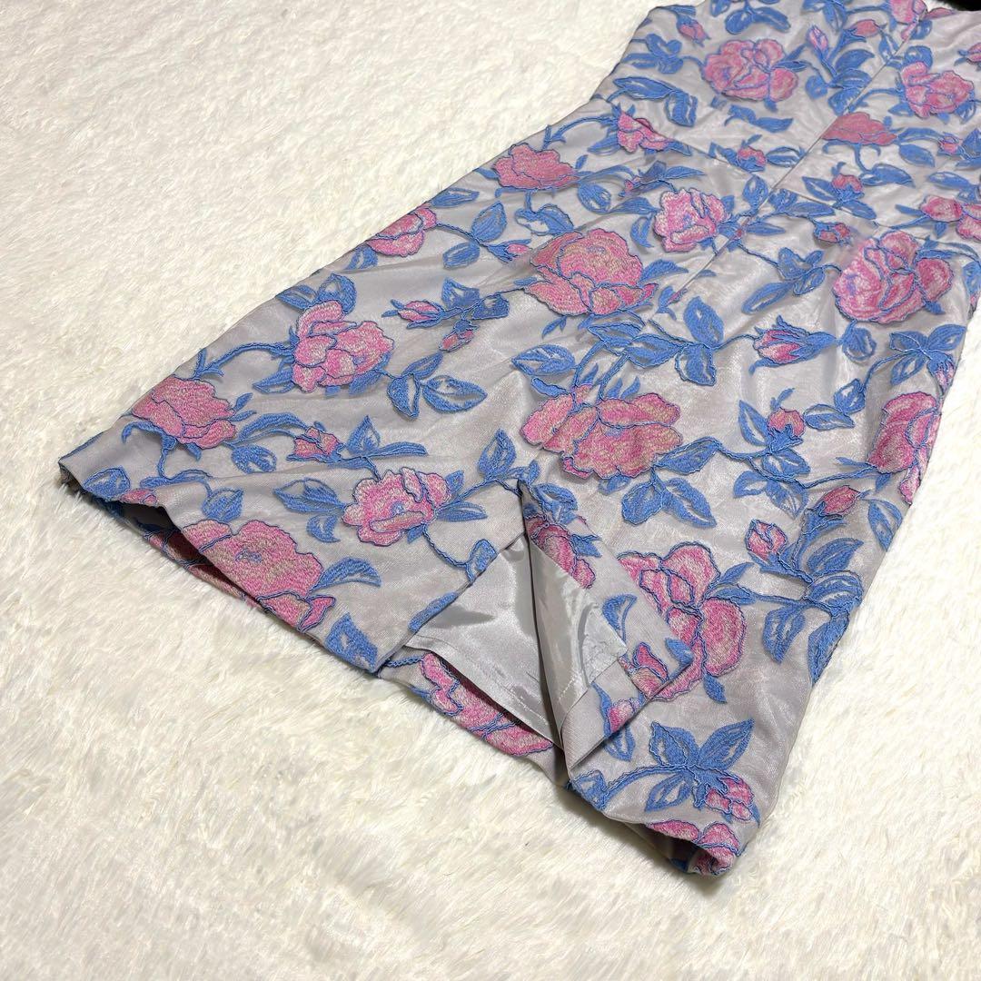 【美品】Diagram☆ローズ刺繍ワンピース☆グレースコンチネンタル☆38☆薔薇