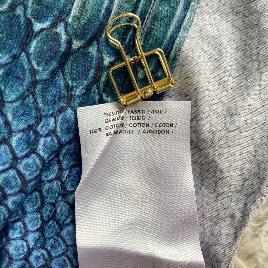 AlexanderMcQueen スカルTシャツ ブルー S ドクロ
