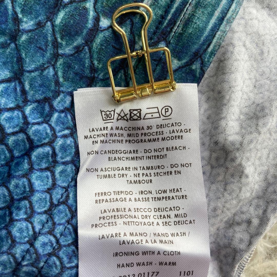 AlexanderMcQueen スカルTシャツ ブルー S ドクロ