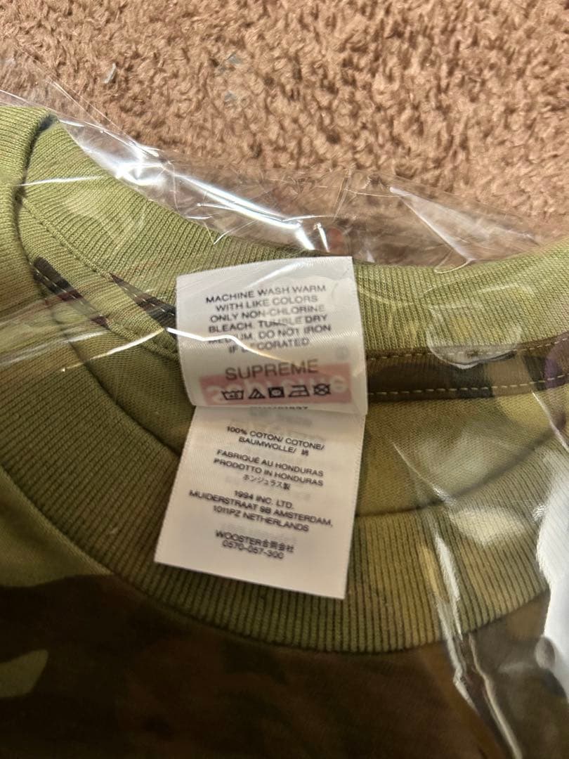 トップス supreme Arabic Box Logo Tee Camo L