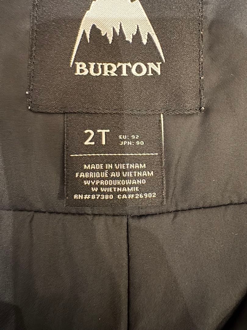 Burton スノボウェア　ビブパンツ　子供ウェア　2T 90センチ