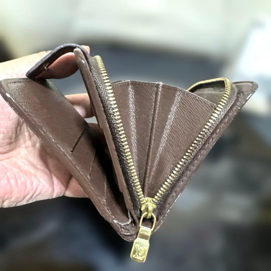 ⑧☆優良品☆ダミエ ♪コンパクトジップ 折り財布