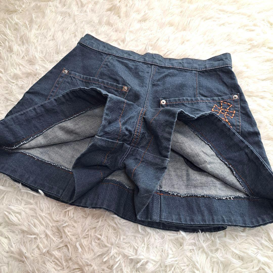 【Vivienne Westwood】オーブ刺繍　ブルーデニム　キュロットパンツ
