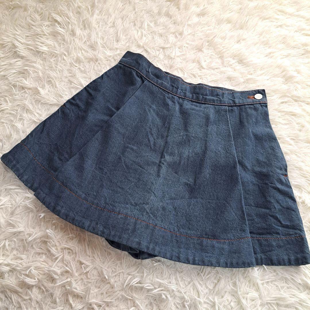 【Vivienne Westwood】オーブ刺繍　ブルーデニム　キュロットパンツ