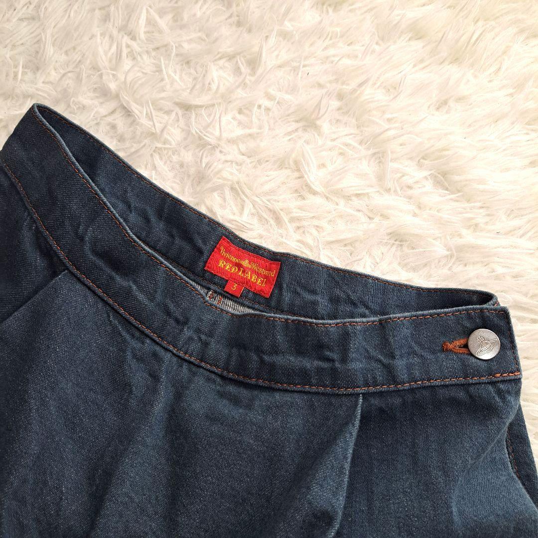 【Vivienne Westwood】オーブ刺繍　ブルーデニム　キュロットパンツ