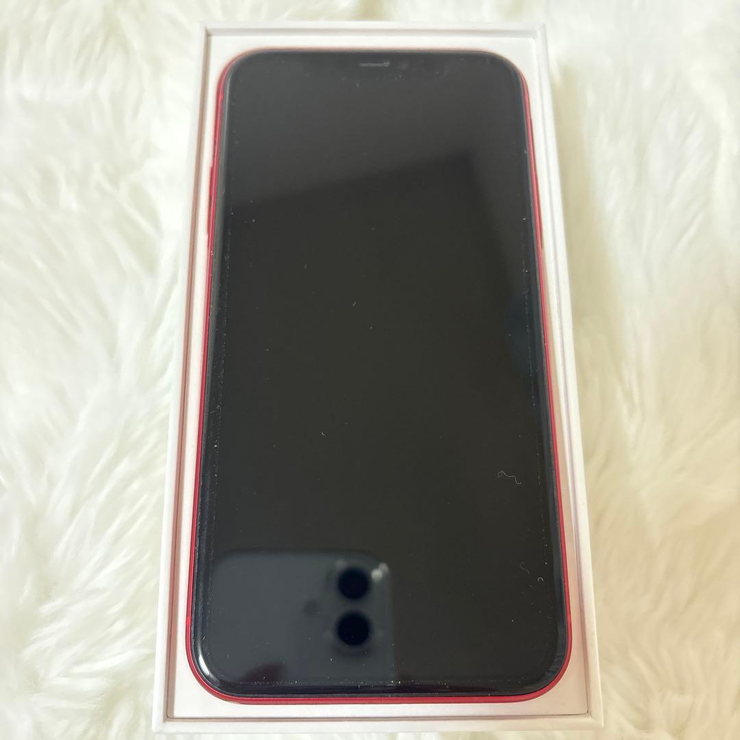 iPhone11レッドEarposlightningコネクタUSB源アダプタ付き