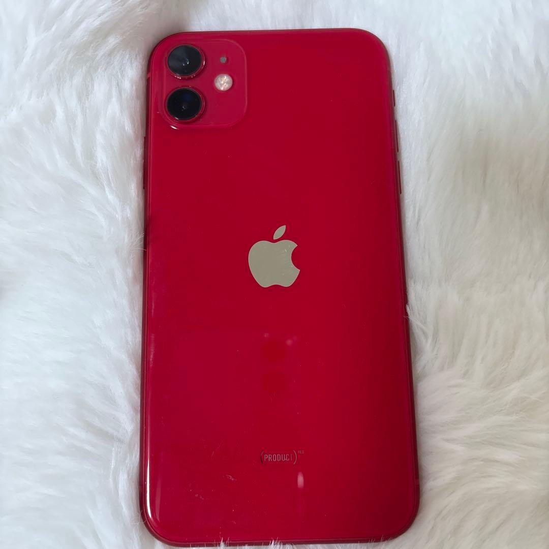 iPhone11レッドEarposlightningコネクタUSB源アダプタ付き