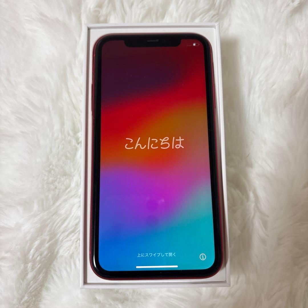 iPhone11レッドEarposlightningコネクタUSB源アダプタ付き