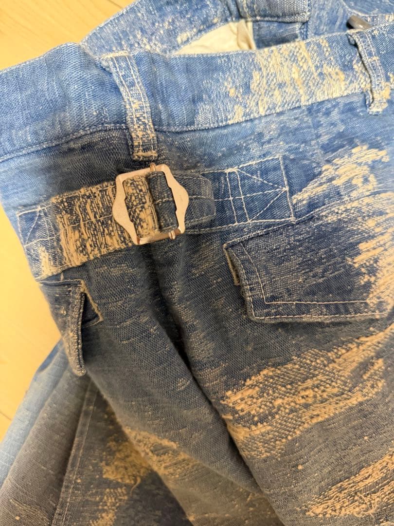 新品タグ付き　taakk ターク　ユニセックス デニムブルー ワイドパンツ