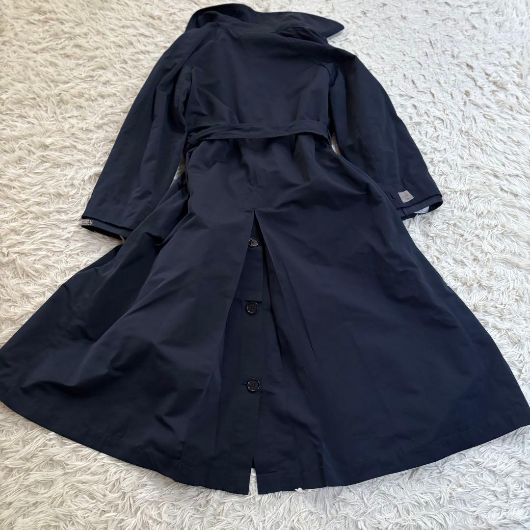 極美品★MaxMara the cubeビジュー付きネイビーガウンAラインコート