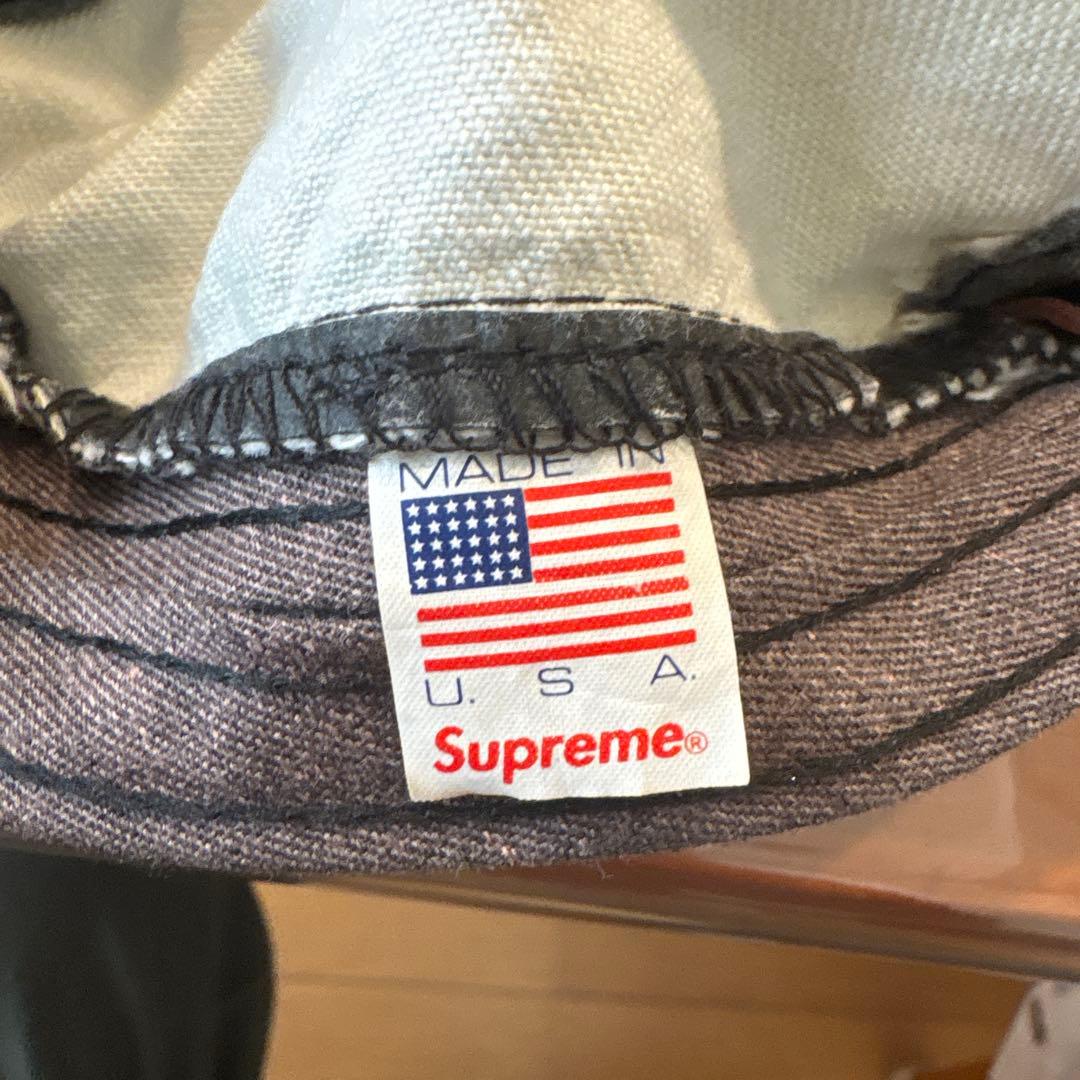 Supreme Box Logo Camp Cap デニム　オフホワイト
