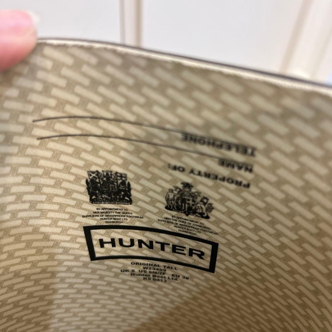 HUNTER ハンター ロングレインブーツ UK5 比較的美品 定番