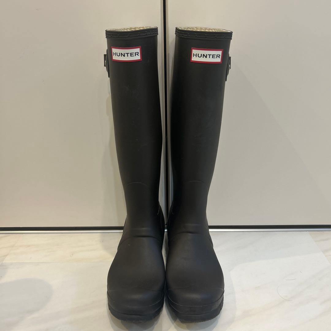 HUNTER ハンター ロングレインブーツ UK5 比較的美品 定番