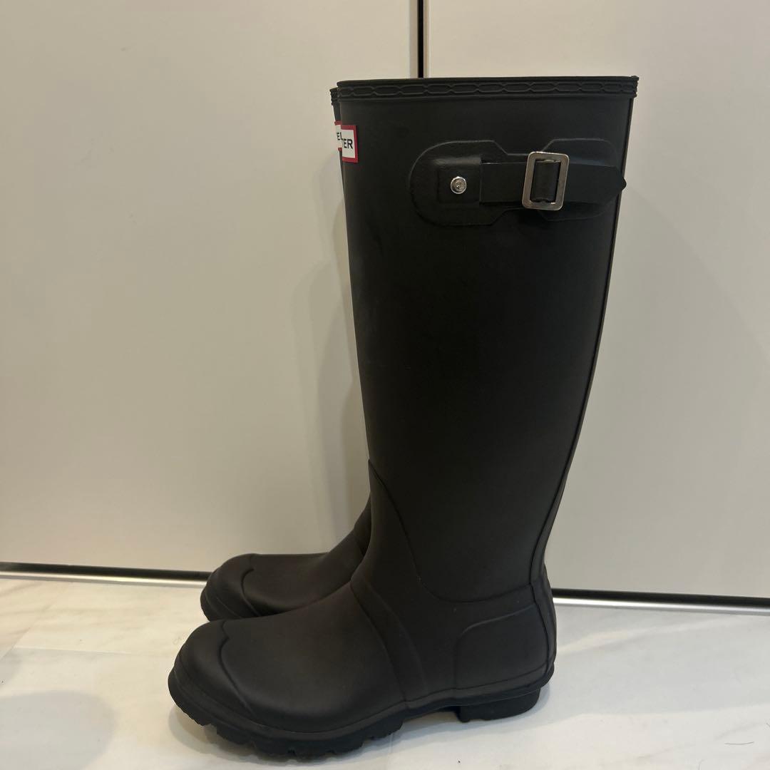 HUNTER ハンター ロングレインブーツ UK5 比較的美品 定番