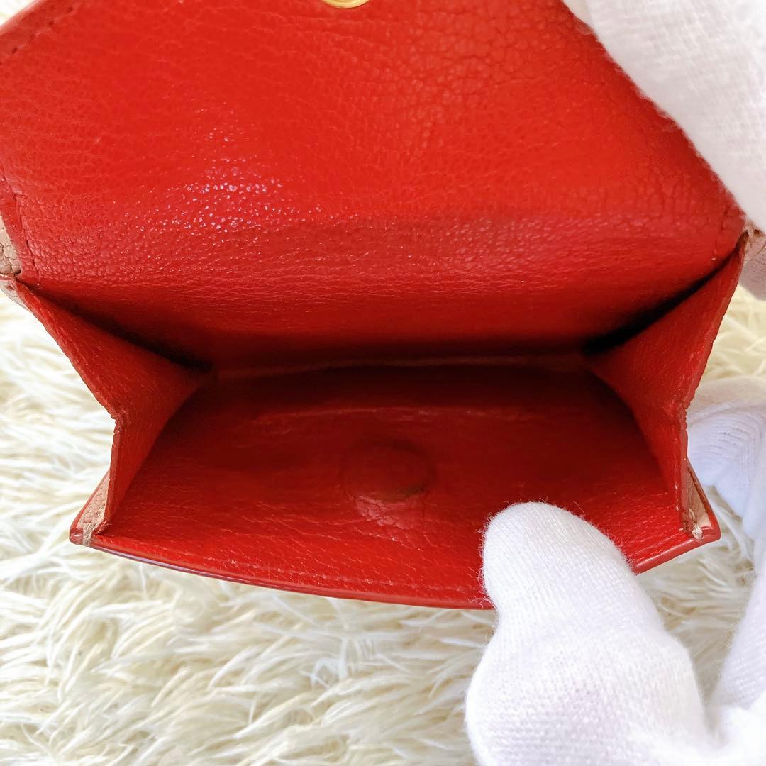 ICチップ認証済✨ミュウミュウ マドラスラブレター 三つ折り財布 ピンク系