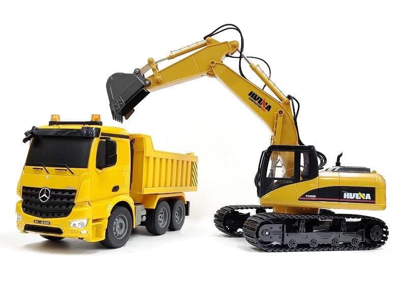 【建設重機ラジコンセット】パワーショベルカーラジコン ダンプカーラジコン