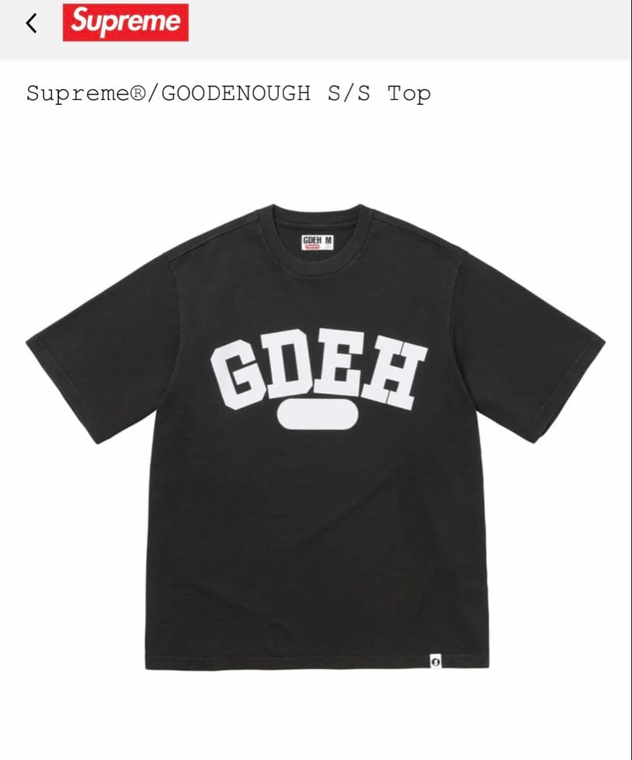 Supreme / GOODENOUGH S/S Top Tシャツ XL 黒