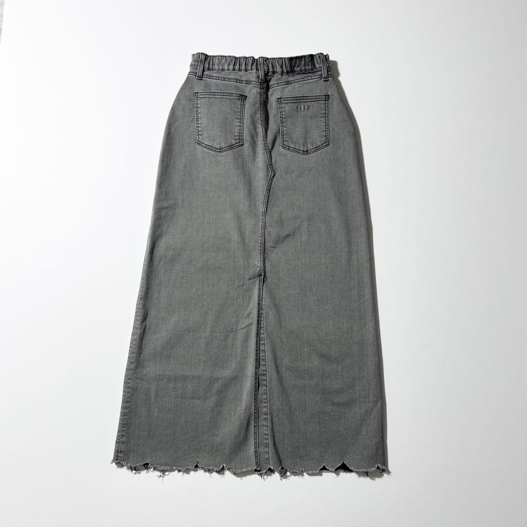3492【美品】グッドグリーフ デニムスカート ロングスカート グレー M
