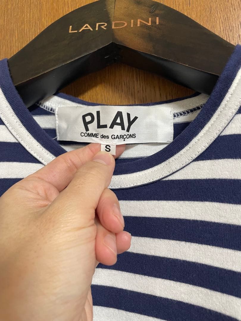 希少 PLAY COMME des GARÇONS ストライプTシャツ S