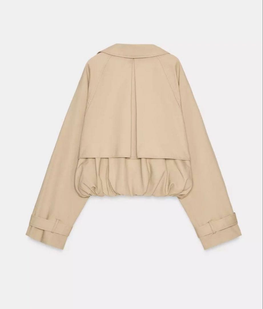 完売品 ZARA ザラ バルーン ショートトレンチ S 美品