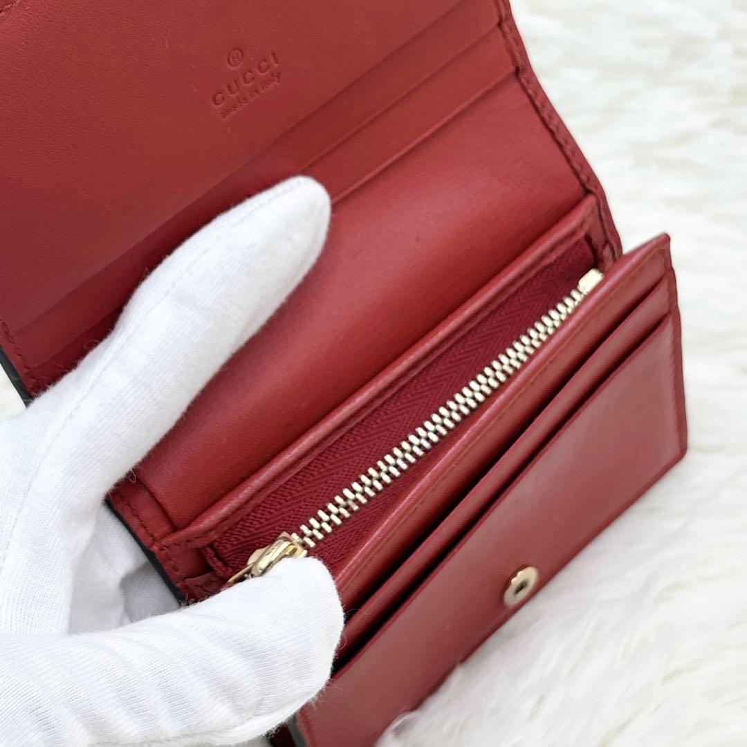 美品✨グッチ 二つ折り財布 ブルームス スプリーム ライトブルー