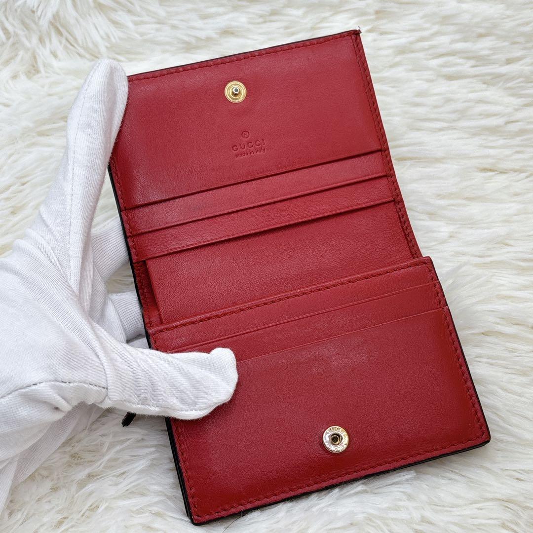 美品✨グッチ 二つ折り財布 ブルームス スプリーム ライトブルー