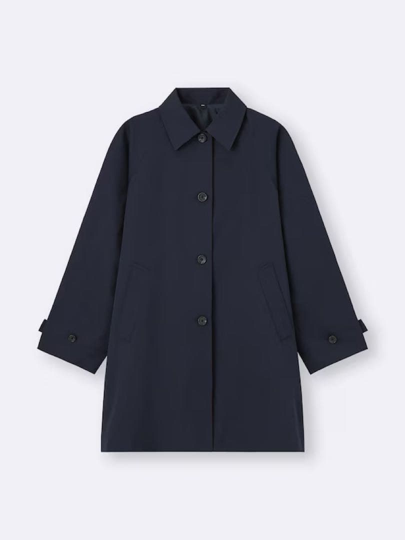 バルマカーンAラインハーフコート　タグ付き　新品　未使用品　ネイビー　ラスト1点