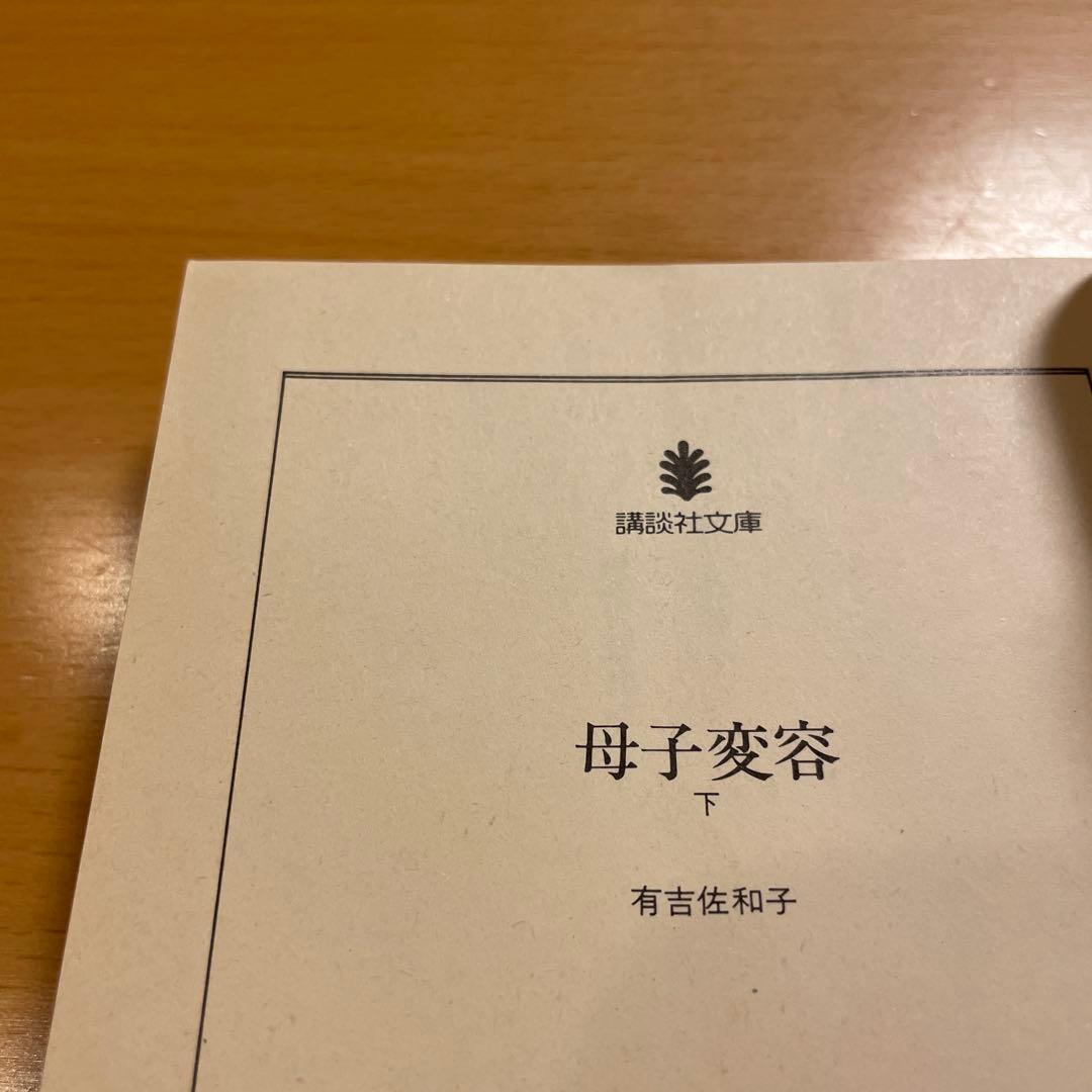 【絶版・希少・２冊組】 母子変容 上 下 有吉佐和子 講談社文庫 【匿名配送】