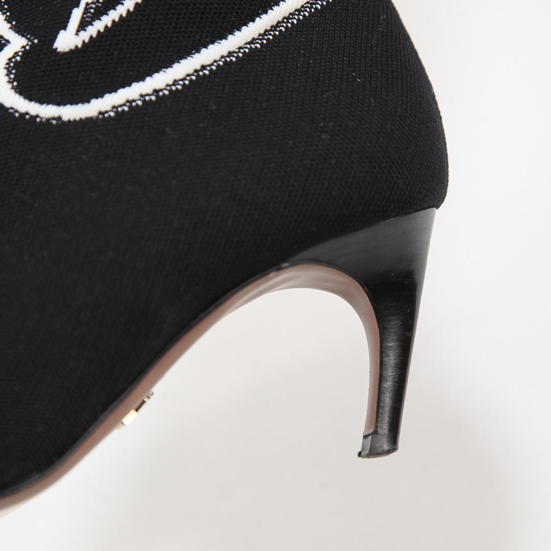 美品 Dior 2018年クルーズ ジャガードニット ウエスタンブーツ 39