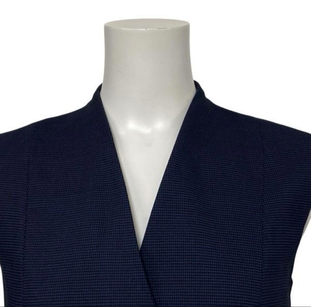 HUGO BOSS カシュクール風 ワンピース 【ほぼ新品】ネイビー サイズ34
