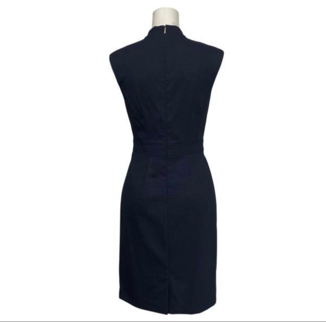 HUGO BOSS カシュクール風 ワンピース 【ほぼ新品】ネイビー サイズ34
