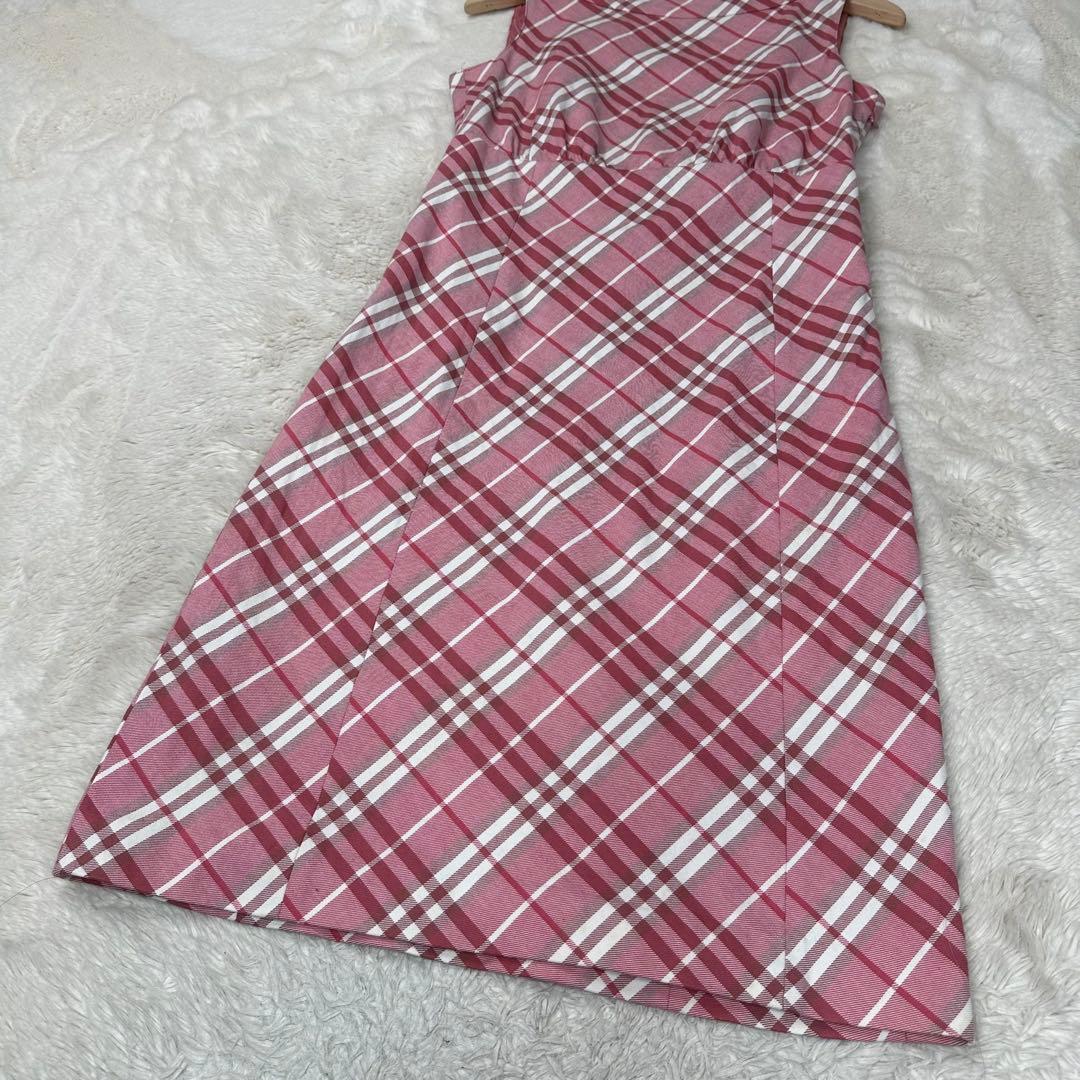 ✨美品✨バーバリーロンドンブルーレーベル 大人可愛い ピンクチェック ワンピース