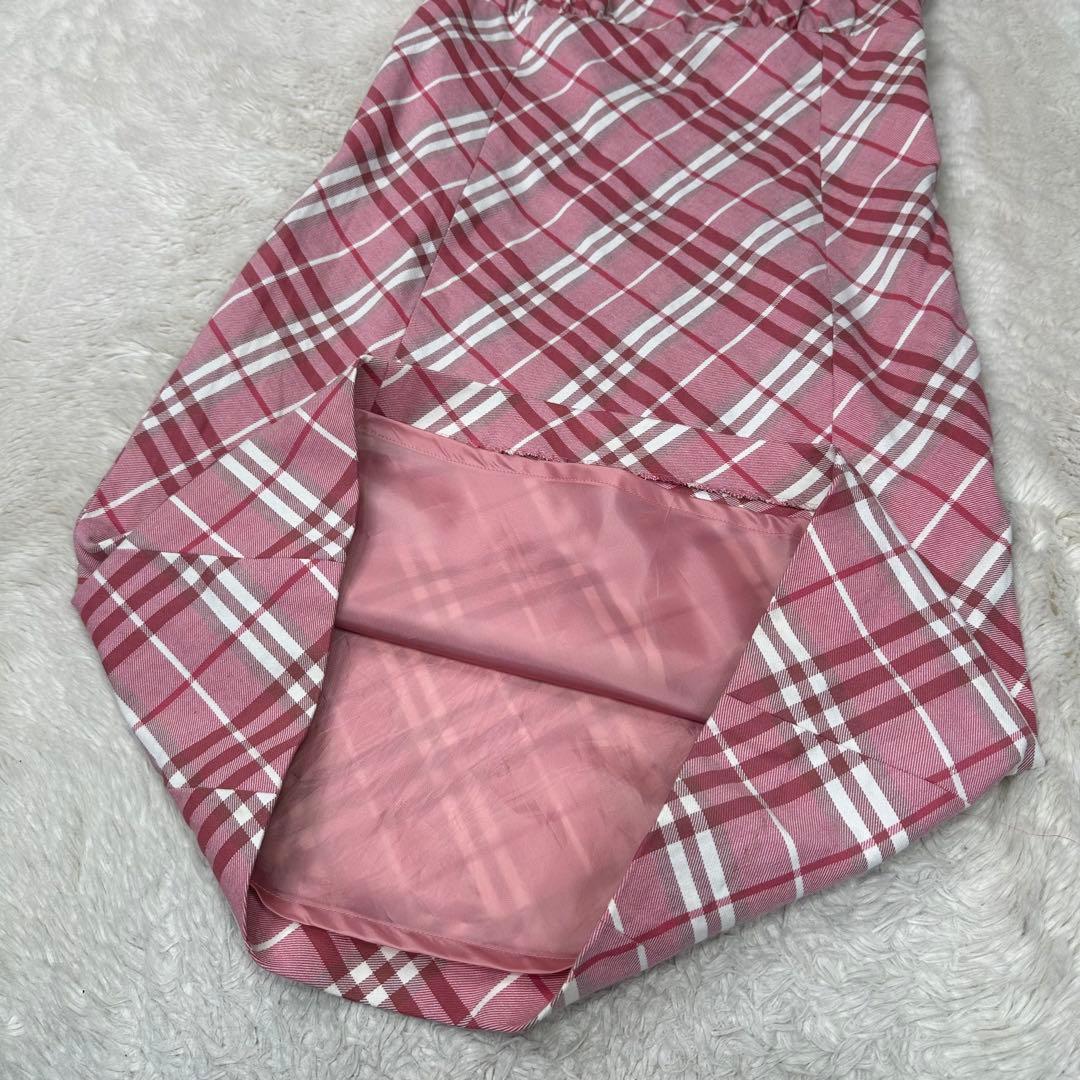 ✨美品✨バーバリーロンドンブルーレーベル 大人可愛い ピンクチェック ワンピース